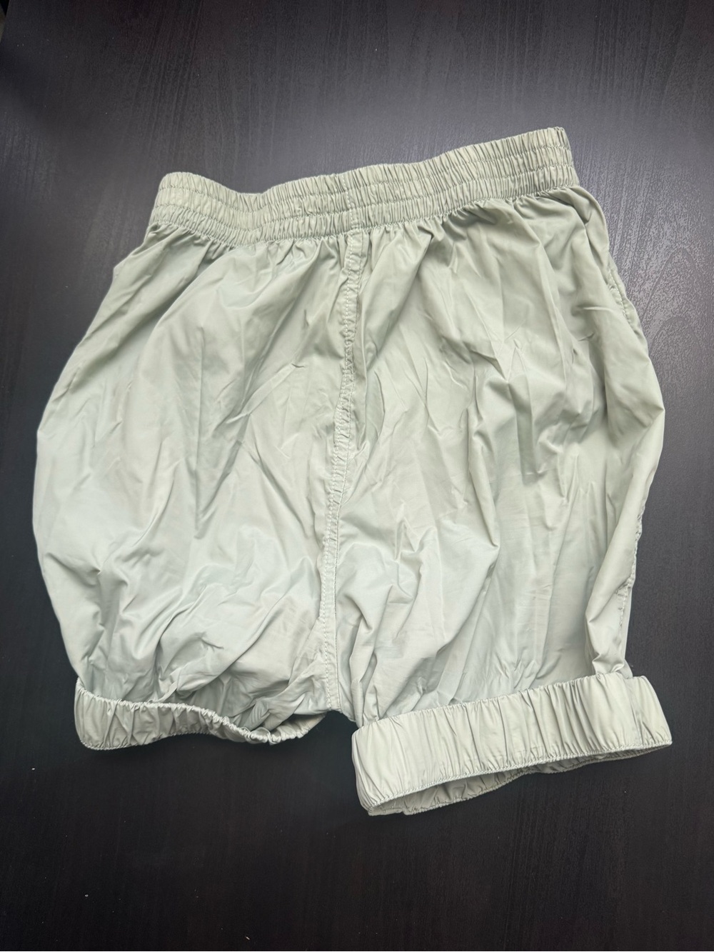 Light Sage Trash Bag Shorts